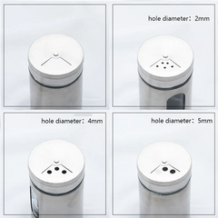 Stainless Steel Glass Spice Jar and Salt Pepper Shaker