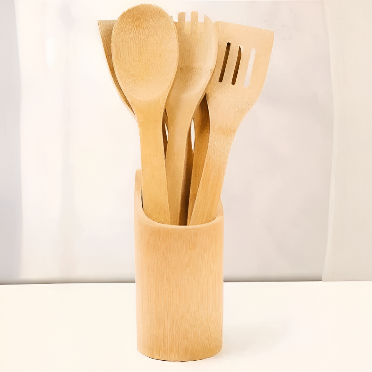 5 Piece Bamboo Kitchen Cooking Tools Utensils Set